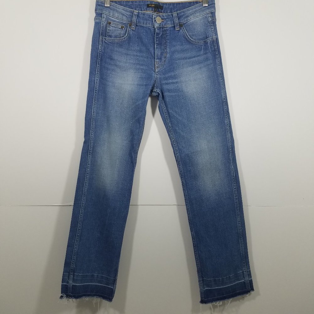 Maje Distressed Ankle Jeans Size 38 - Picture 2 of 8